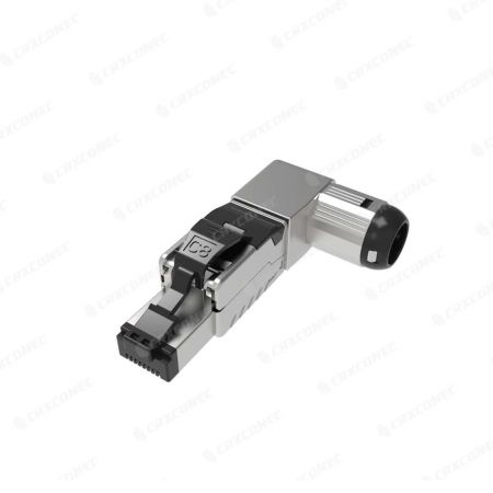 Cat8 Five Angled STP RJ45 Field Termination Plug - Cat.8 STP Shielded Five Angles Termination Plug